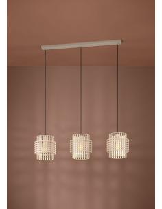 3-light hanging lamp beige steel - EGLO Oltamar 2