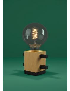 Black wooden table lamp - EGLO Levantaa 2