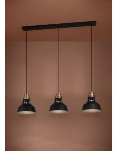 3-light pendant lamp black steel - EGLO Espinardo 2
