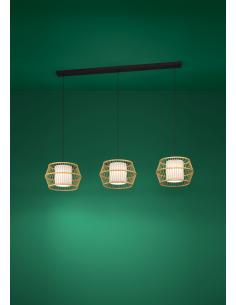 3-light hanging lamp brown steel - EGLO Monterroso 2