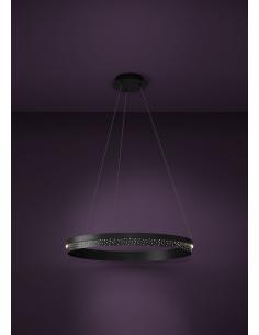 Lámpara colgante 6 luces LED cristal negro - Eglo Montemilone 2