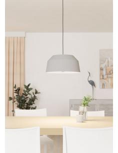 Gray steel pendant lamp -... 2