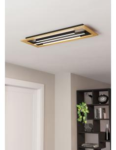 Plafón LED alargado madera... 2