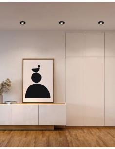 Black LED recessed lamp Ø8... 2