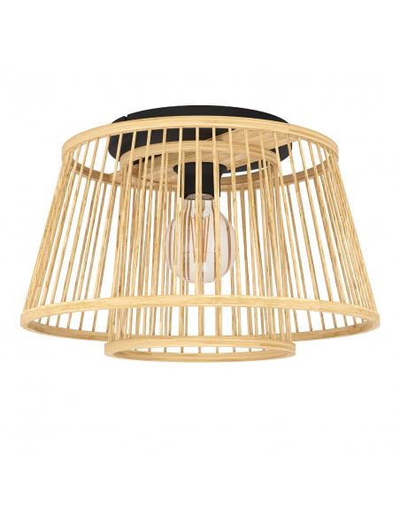 Brown wooden ceiling lamp - EGLO Hykeham