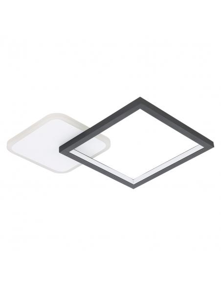 Dimmable white and black LED ceiling lamp - EGLO Gafares