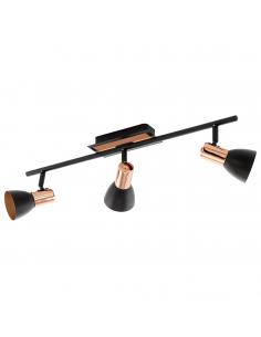 EGLO 94586 - BARNHAM Living Room Lamp in black steel, copper