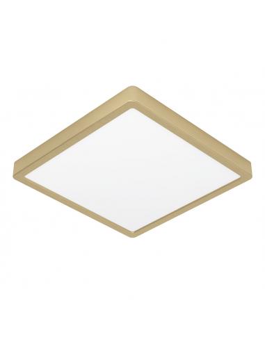 Plafón LED cuadrado dorado 29 cm - Eglo Fueva5
