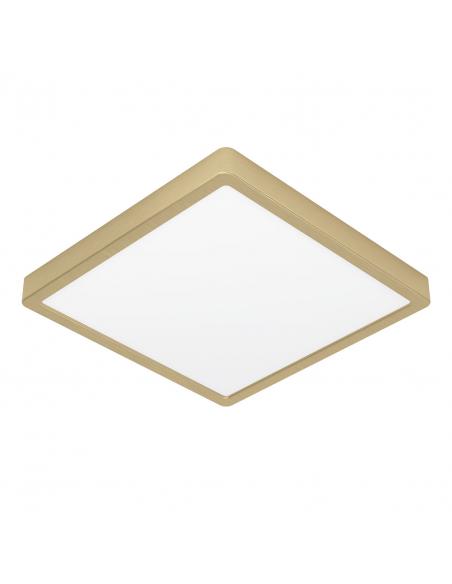 Plafón LED cuadrado dorado 29 cm - Eglo Fueva5