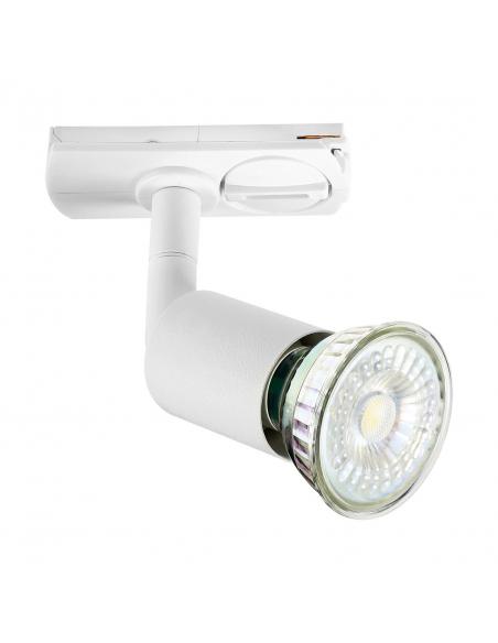 Foco GU10 acero blanco para carriles - Eglo Tbbuzz