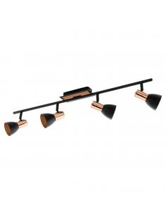 EGLO 94587 - BARNHAM Living Room Lamp in black steel, copper