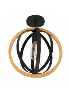 Black steel ceiling lamp - EGLO Basildon