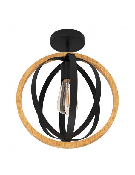 Black steel ceiling lamp - EGLO Basildon