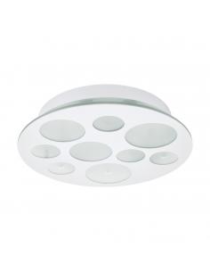 EGLO 94588 - PERNATO LED Ceiling Light in White Steel and Satin Glass