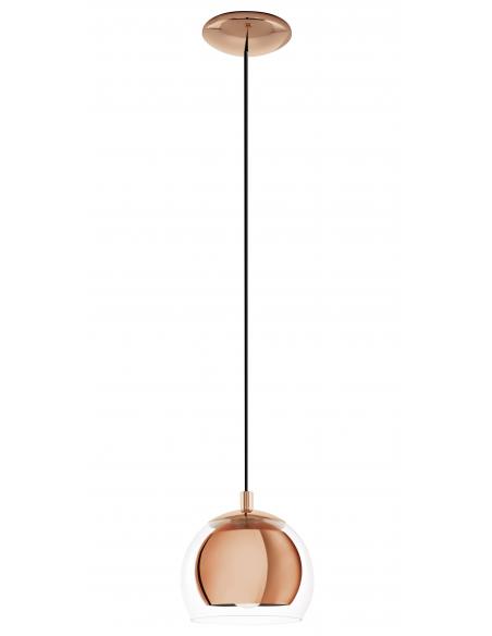 EGLO 94589 - ROCAMAR Copper pendant lamp in Steel, copper and Glass