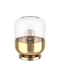 Lámpara de mesa cristal con acero dorado - Eglo Maryvilla