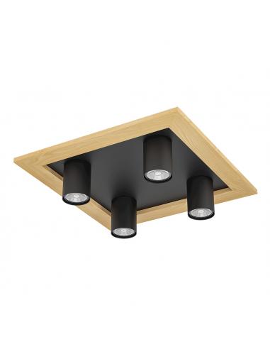 4-light GU10 ceiling lamp with frame - EGLO Valcasotto2