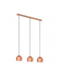 EGLO 94591 - ROCAMAR Copper pendant lamp in Steel, copper and Glass