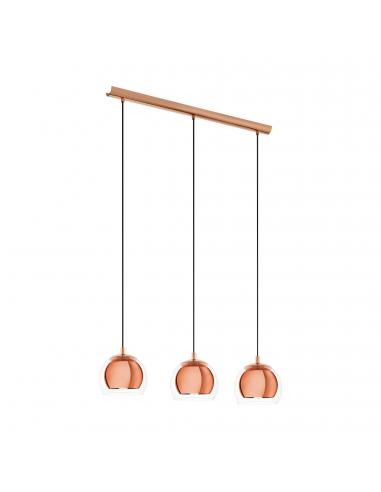 EGLO 94591 - ROCAMAR Copper pendant lamp in Steel, copper and Glass