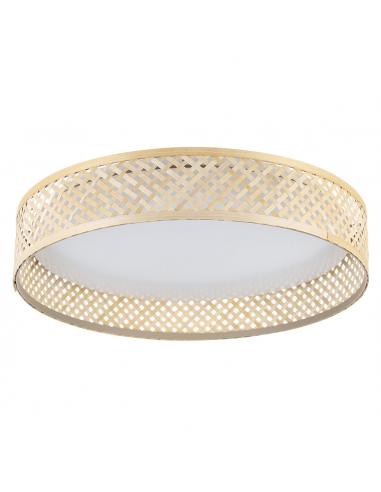 Round LED ceiling light brown wood Ø38 cm - EGLO Luppineria