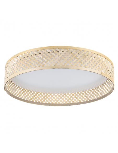 Round LED ceiling light brown wood Ø38 cm - EGLO Luppineria