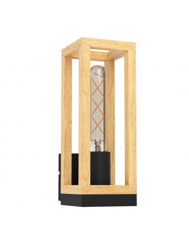 Black steel wall lamp - EGLO Nafferton