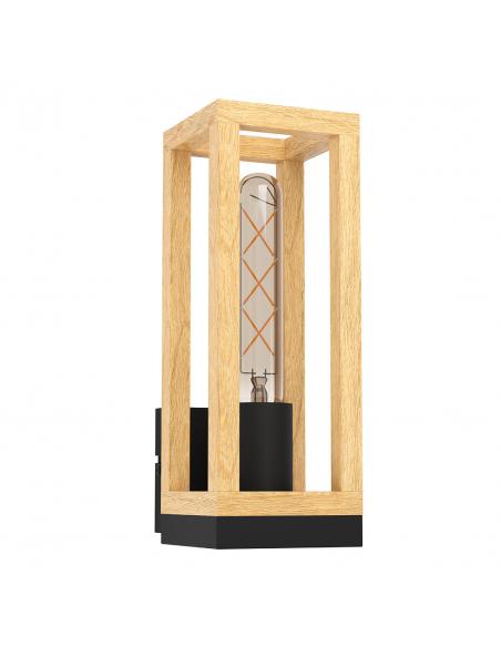 Black steel wall lamp - EGLO Nafferton