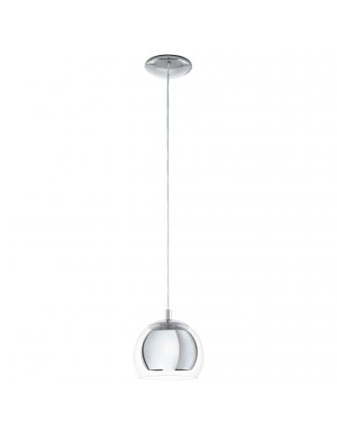 EGLO 94592 - ROCAMAR Crystal Pendant Lamp in Chrome Steel and Glass