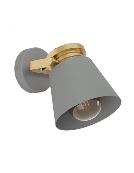 Gray and gold steel spotlight wall sconce - EGLO Twick