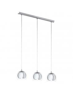EGLO 94593 - ROCAMAR Crystal Pendant Lamp in Chrome Steel and Glass