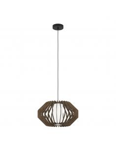 Brown wooden pendant lamp - EGLO Rusticaria