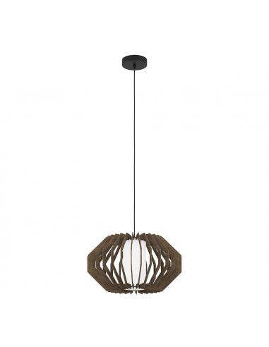 Brown wooden pendant lamp - EGLO Rusticaria