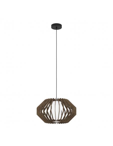 Brown wooden pendant lamp - EGLO Rusticaria