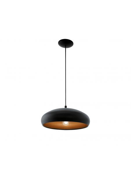 EGLO 94605 - MOGANO 1 Copper pendant lamp in black steel, copper