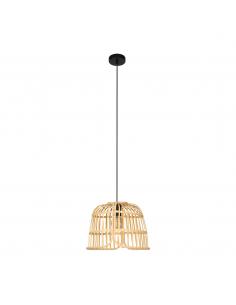 Natural wood pendant lamp - EGLO Glyneath