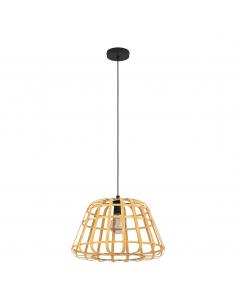 Brown wooden pendant lamp - EGLO Montezuelo