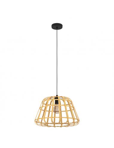 Brown wooden pendant lamp - EGLO Montezuelo