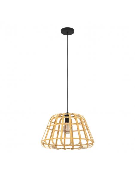 Brown wooden pendant lamp - EGLO Montezuelo