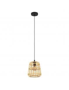 Brown wooden pendant lamp - EGLO Montezuelo