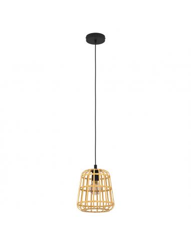 Brown wooden pendant lamp - EGLO Montezuelo