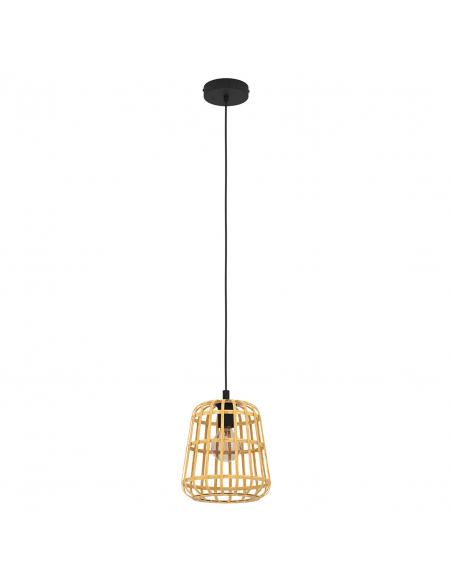 Brown wooden pendant lamp - EGLO Montezuelo