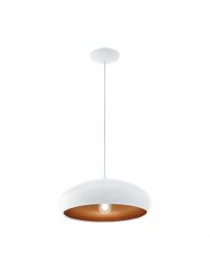 EGLO 94606 - MOGANO 1 Copper pendant lamp in white steel, copper