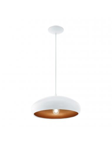 EGLO 94606 - MOGANO 1 Copper pendant lamp in white steel, copper