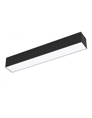 Plafón LED alargado negro 38 cm -...