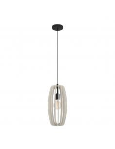 Gray wooden pendant lamp -...