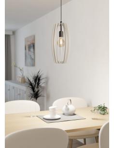 Gray wooden pendant lamp -... 2