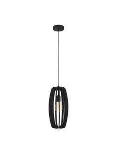 Black wooden pendant lamp -...