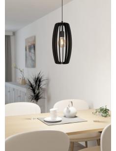 Black wooden pendant lamp -... 2