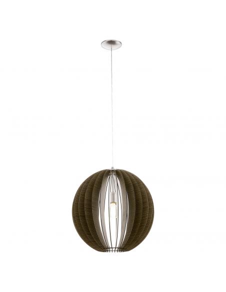 EGLO 94636 - COSSANO Wooden Hanging Lamp in Nickel-matte Steel and Wood