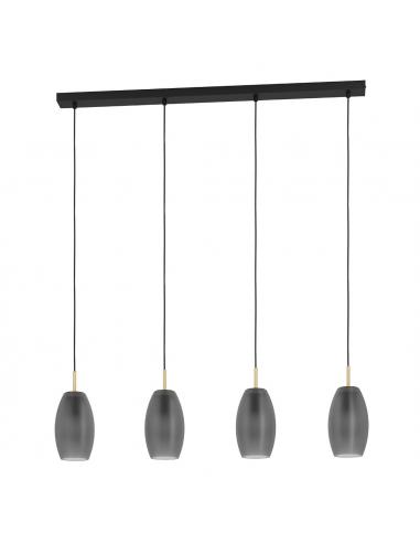 4-light pendant lamp satin glass -...